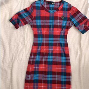 Love Moschino Women Pink and Blue mini-dress in size 8